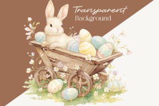 Watercolor Cute Easter Clipart Pack Gráfico Ilustraciones Imprimibles Por primroseblume 2