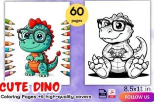 Cute DINO Coloring Pages Afbeelding Kleurplaten & Kleurboeken voor Kinderen Door Coffee mix 1