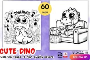 Cute DINO Coloring Pages Afbeelding Kleurplaten & Kleurboeken voor Kinderen Door Coffee mix 7