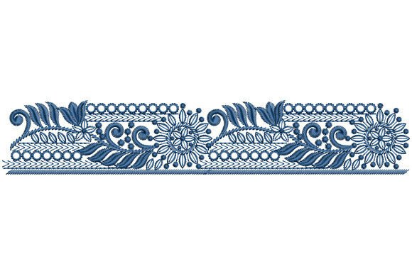 Floral Border Borders Embroidery Design By Designer Hoop