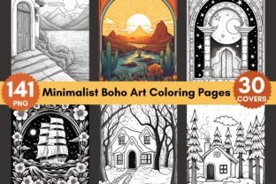Minimalist Boho Art Coloring Pages Adult Gráfico Páginas y libros de colorear para adultos Por Laxuri Art 1