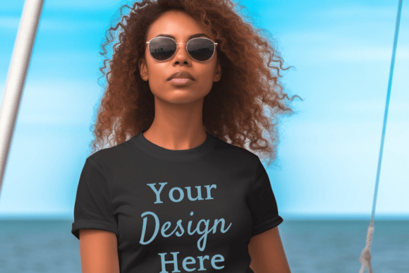 Ocean Bella Canvas Summer T-shirt Mockup Graphic Product Mockups By Lara' s Designs