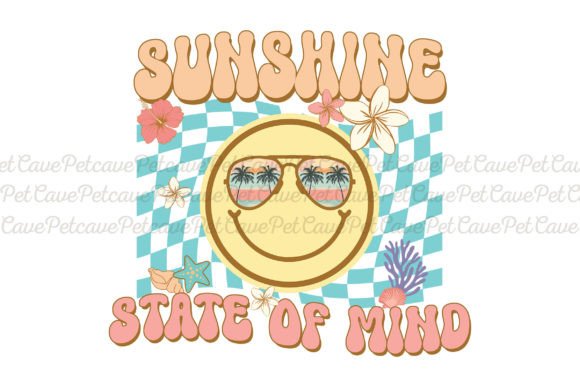 Sunshine State of Mind Retro Summer PNG Graphic T-shirt Designs By Pet Cave