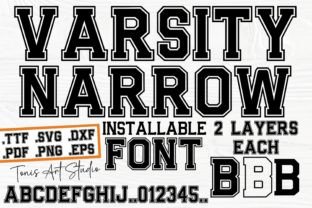 Varsity Narrow Display Font By TonisArtStudio 1