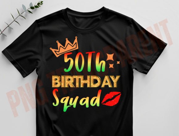 50 Th Birthday Svg, Birthday Cut File Graphic T-shirt Designs By DeeNaenon