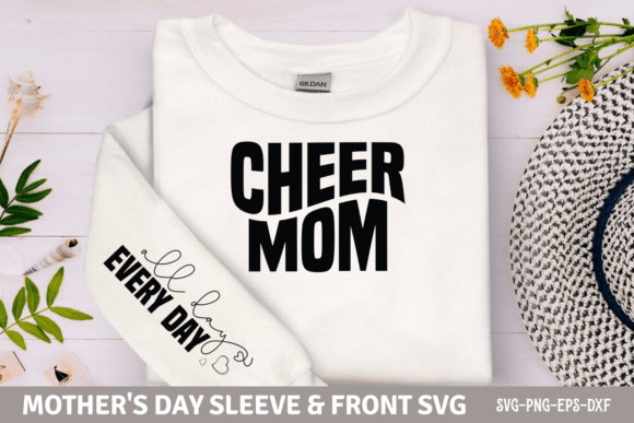Cheer Mom SVG All Day Every Day PNG Gráfico Artesanato Por CraftArt