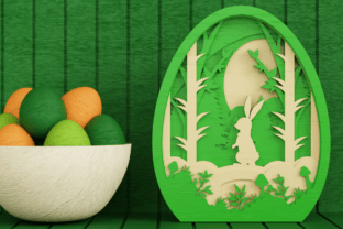 Easter Bunny 3D Svg Laser Cut Crafting Gráfico SVG 3D Por VOLT_DESIGN 5