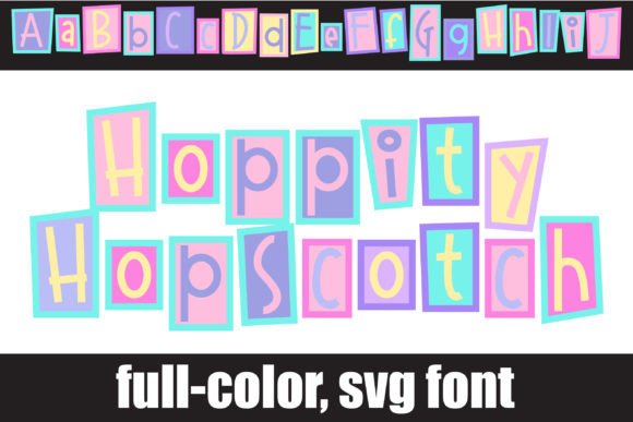 Hoppity Hopscotch Color Fonts Font By Illustration Ink