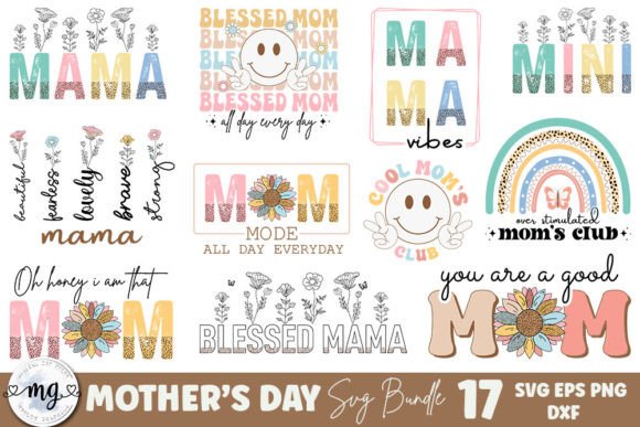 Mother's Day SVG Bundle Gráfico Manualidades Por Moslem Graphics