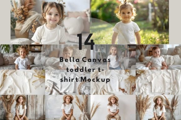 Bella Canvas Toddler T-shirt Mockup Graphic Product Mockups By kitten999