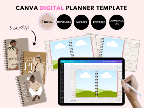 Canva DIGITAL Planner Template Graphic Print Templates By plrdigitalplanner