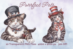 Cute Cats Clipart Bundle Watercolor Pets Graphic Illustrations By imperfectirissio 6