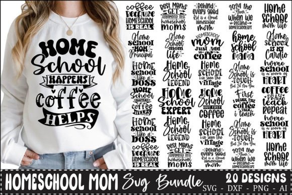 Homeschool Mom SVG Bundle Graphic Crafts By creativemomenul022