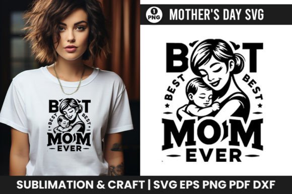 Mother's Day SVG Best Mom Ever Illustration Artisanat Par Creative Arslan