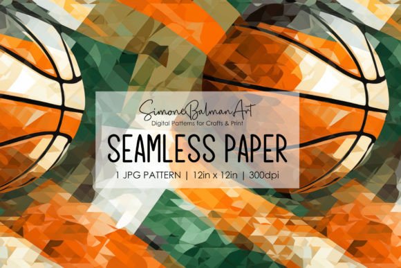 Pop Art Basketball Seamless Pattern Graphic Patterns By Simone Balman Art