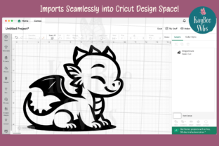 Cute Baby Dragon SVG Cut File Graphic Illustrations By kaybeesvgs 2