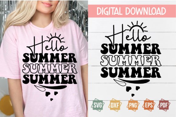 Hello Summer Svg Design Graphic Print Templates By svgstudiodesignfiles