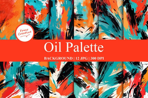 Oil Palette Backgrounds Grafika Tła Przez Fomo Creative