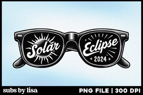 Solar Eclipse Glasses PNG Graphic Illustrations By Lisa Smith