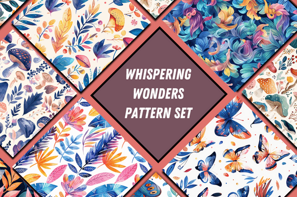 Whispering Wonders Pattern Set Graphic Patterns By pixargraph