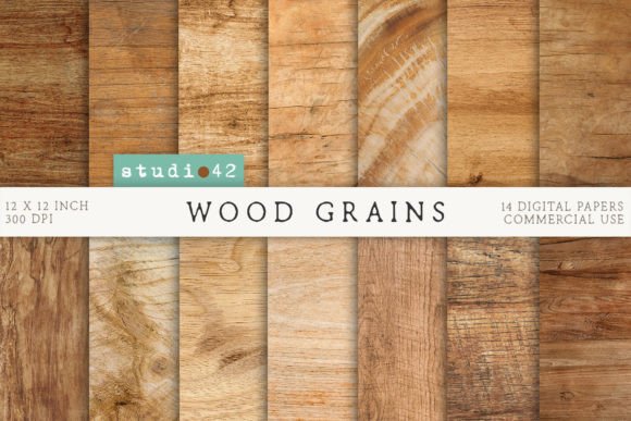 Wood Grain Textures Digital Papers Graphic Textures By DreamStudio42