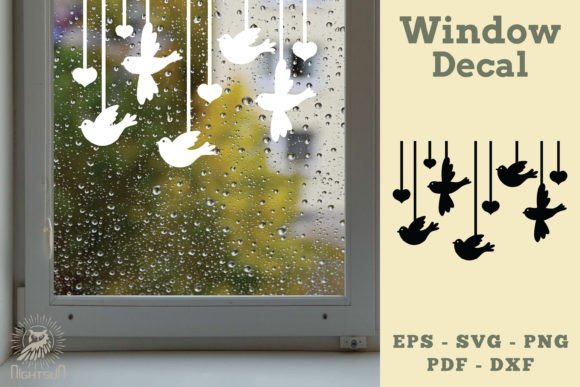 Flying Bird Window Decal SVG Grafika Rękodzieła Przez NightSun
