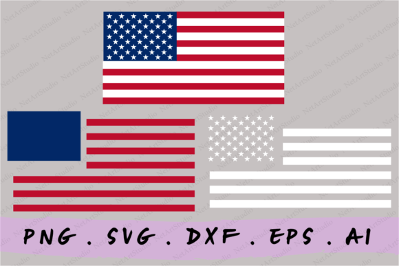 Layered American Flag Svg, Us Flag Svg Afbeelding Crafts Door NetArtStudio