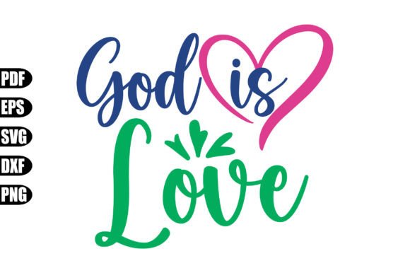 God is Love Svg Gráfico Manualidades Por creativekhadiza124