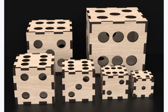 Laser Cut Dice Svg Files Graphic 3D SVG By ThemeXDigital
