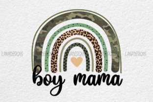 Leopard Camo Rainbow Mama of Boy Png Graphic Crafts By L.ANADesigns 1