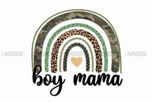 Leopard Camo Rainbow Mama of Boy Png Graphic Crafts By L.ANADesigns 3