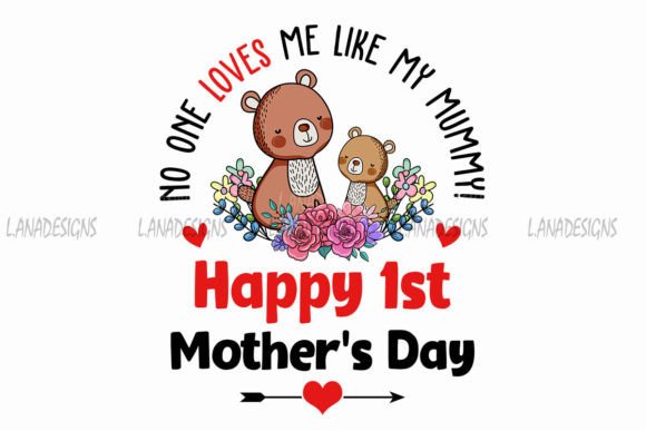 New Mom Png, Happy 1st Mother's Day Png Gráfico Manualidades Por L.ANADesigns