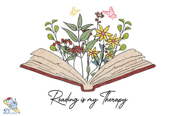 Reading is My Therapy Gráfico Manualidades Por Dori Story