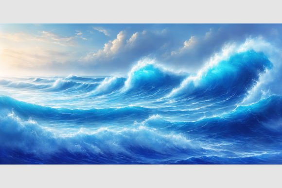 Stormy Waters: Sky and Sea Gráfico Ilustraciones IA Por alsstocks450