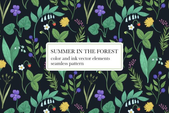 Summer in the Forest Illustrations Graphic Illustrations By y.kachan87