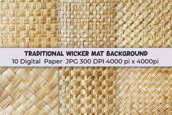 Traditional Wicker Mat Backgrounds Graphic Backgrounds By mirazooze
