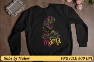 Whimsical Colorful Mama PNG Sublimations Grafika Rękodzieła Przez Mulew 8