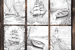 Boho Landscape Coloring Pages for Adults Graphic Coloring Pages & Books Adults By Laxuri Art 4