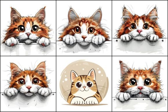 Cat Gráfico Ilustraciones IA Por Background Graphics illustration
