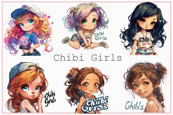 Chibi Girls Cute, PNG Grafik KI Transparente PNGs Von Mehtap