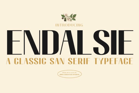 Endalsie Sans Serif Font By ibracreative