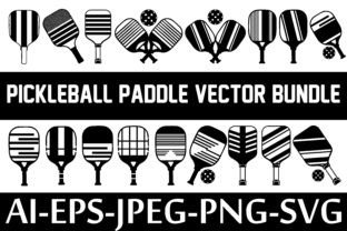 PICKLEBALL PADDLE BUNDLE VECTOR Graphic Graphic Templates By Arman 1