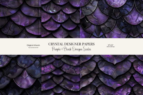 Purple Dragon Scales Seamless Pattern Graphic AI Patterns By Crystal Jeanne
