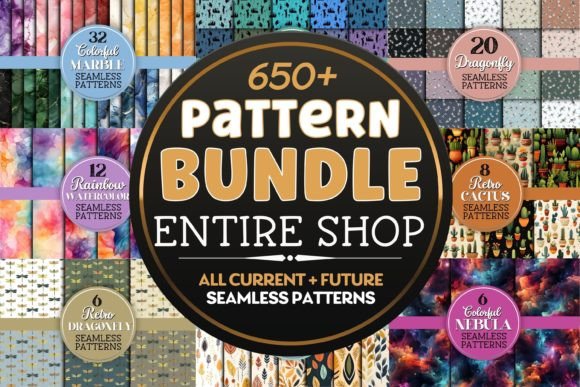 Seamless Patterns Mega Bundle Graphic Patterns By Nic Means Business