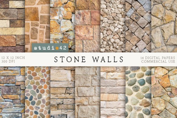 Stones Background Digital Papers Graphic Textures By DreamStudio42