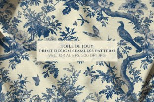 Toile De Jouy Vintage Floral Pattern 2 Graphic Patterns By Olya.Creative 1