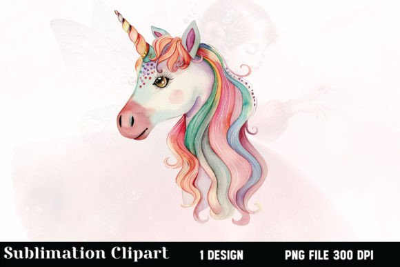 Unicorn Face Clipart PNG Grafik Druckbare Illustrationen Von Vertex
