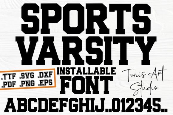 Sports Varsity Display-Schriftarten Schriftart Von TonisArtStudio