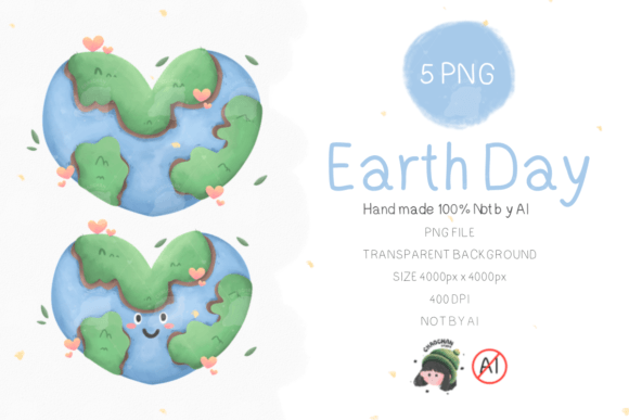 Earth Day Clipart,Save Our Lovely Planet Gráfico Ilustraciones Imprimibles Por chaochan_studio