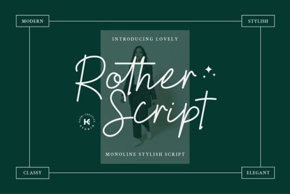 Rother Script Script & Handwritten Font By Hasbi Creative